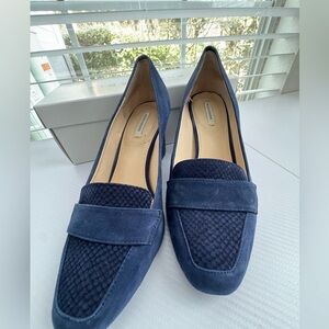 Alex Marie Navy Textured Loafers